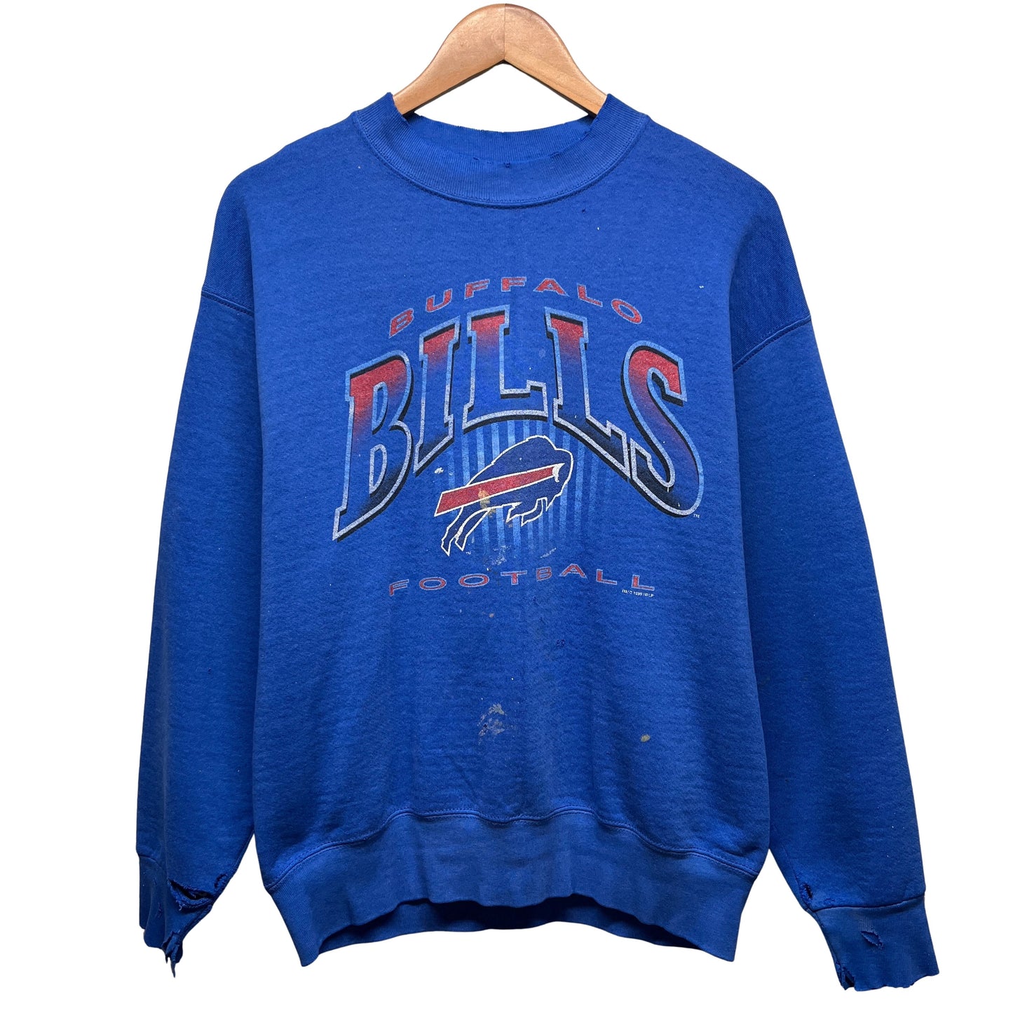 Vintage Buffalo Bills Thrashed Crewneck Sweatshirt Large