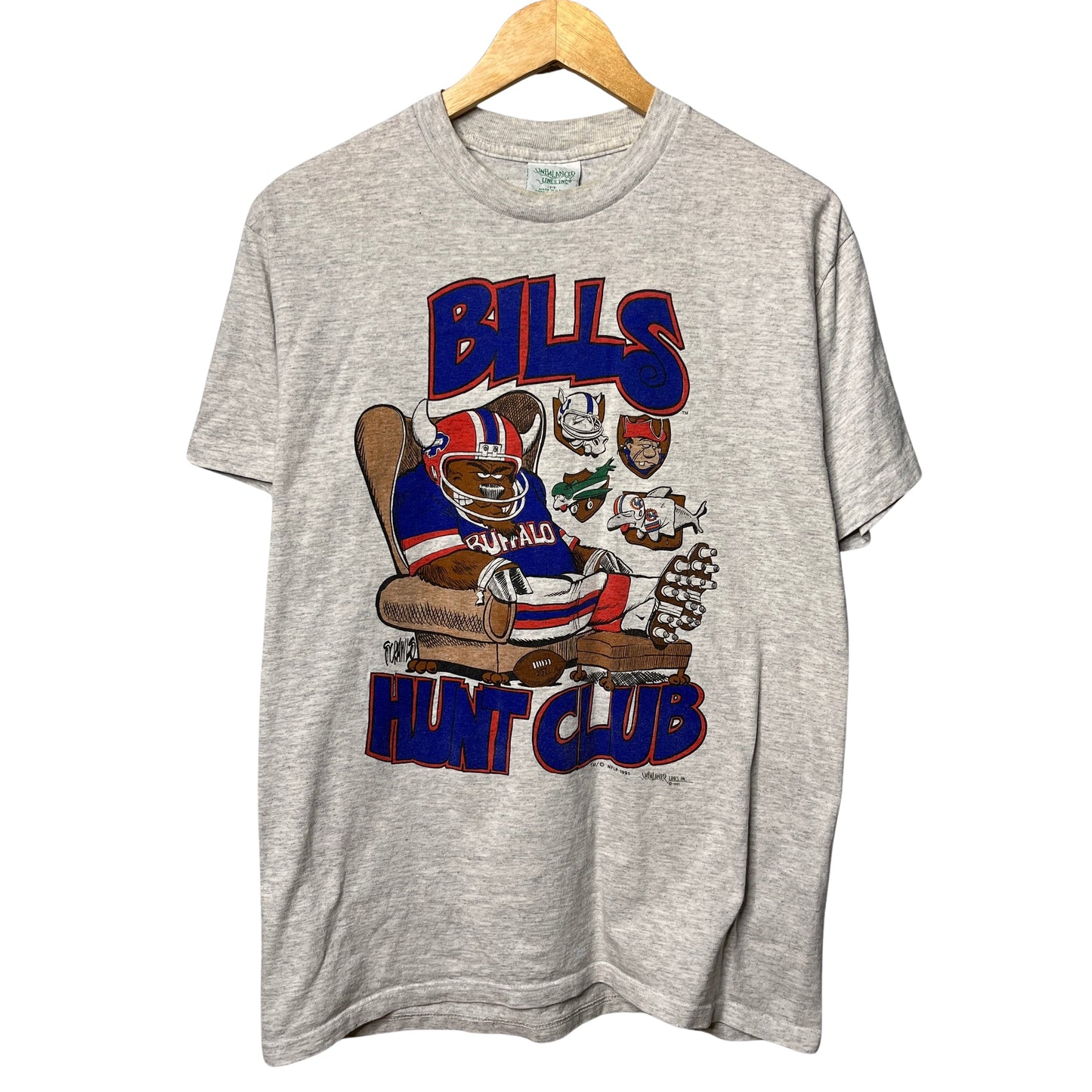 Vintage Buffalo Bills Hunt Club Cartoon Shirt Medium