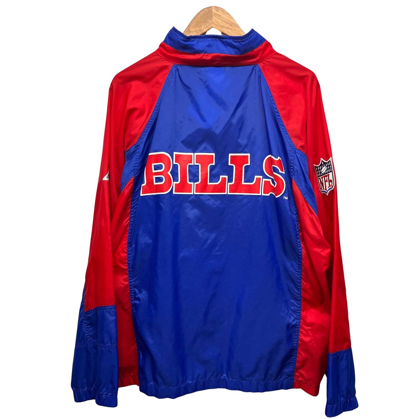 Vintage Buffalo Bills 1/2 Zip Lightweight Jacket Large