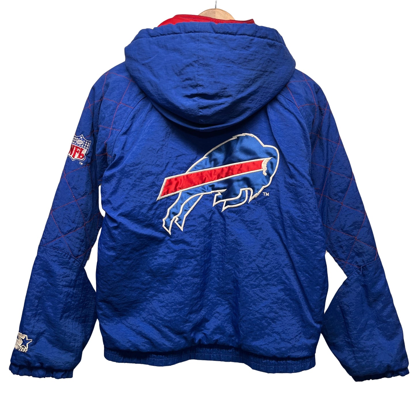 Vintage Buffalo Bills Starter Zip Up Puffer Jacket Small