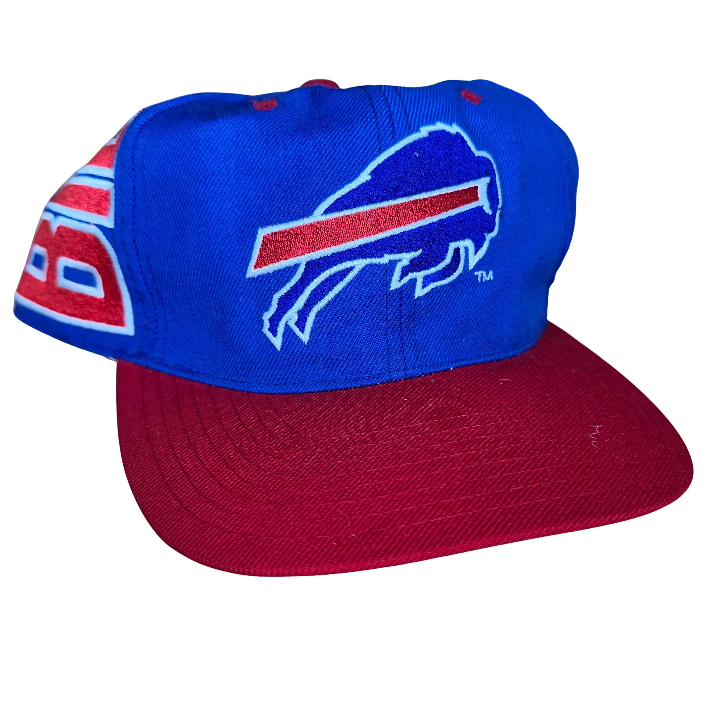 Vintage Buffalo Bills Side Script Fitted Hat Large