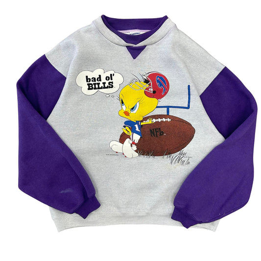 Vintage Buffalo Bills 1993 Looney Tunes Cartoon Crewneck Sweatshirt XL