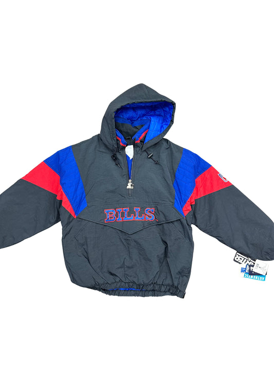 Vintage Buffalo Bills Starter Pullover Puffer Jacket Medium NWT