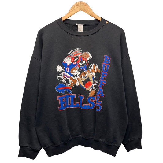 Vintage Buffalo Bills Looney Tunes Cartoon Crewneck Sweatshirt XL