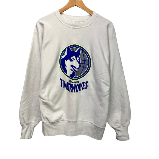 90s Minnesota Timberwolves Champion Reverse Weave Sweatshirt Large