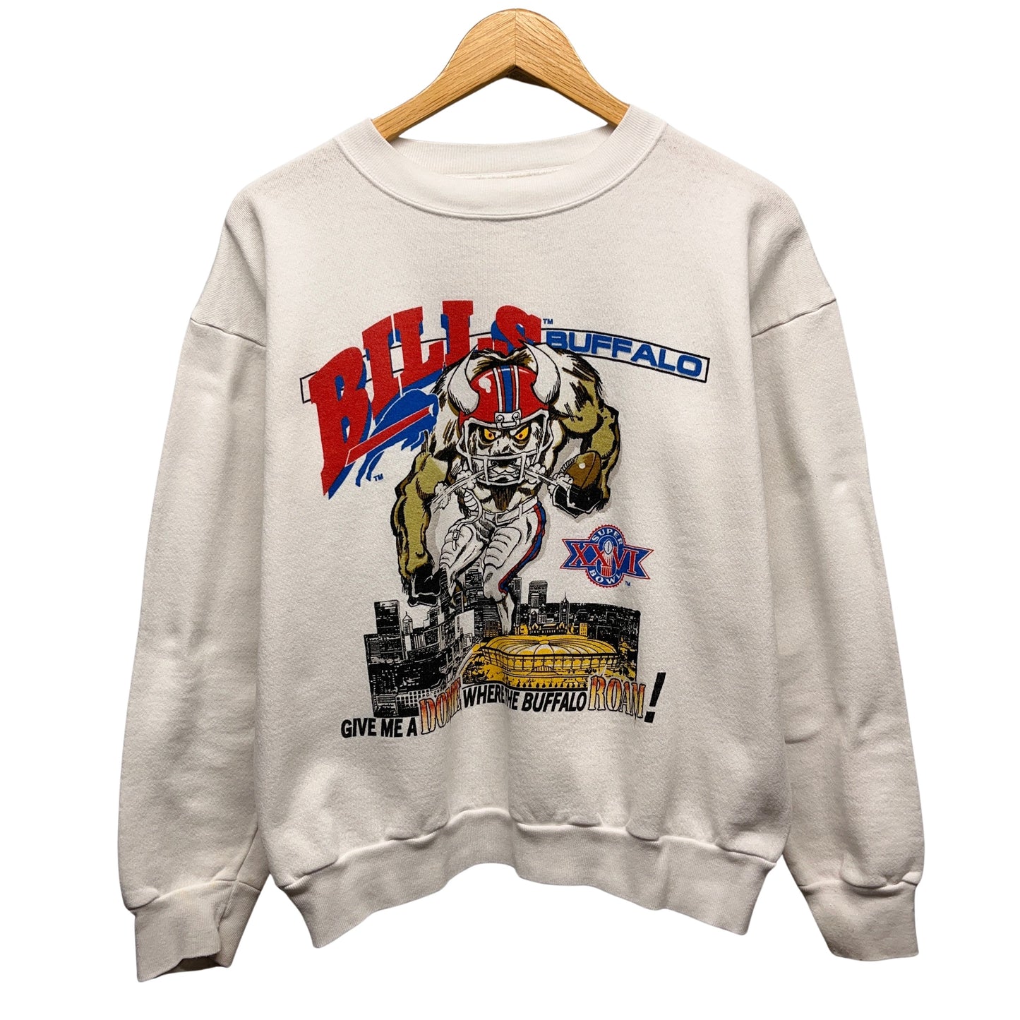 Vintage Buffalo Bills Cartoon Crewneck Sweatshirt Large