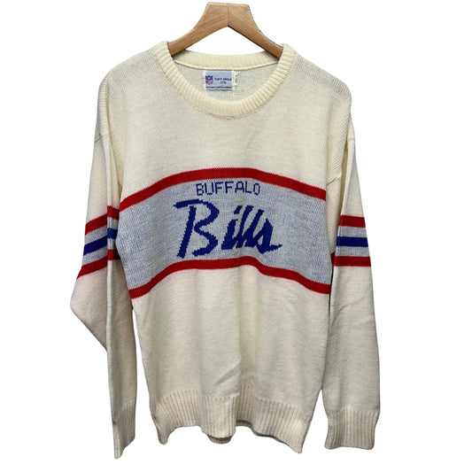 Vintage Buffalo Bills Cliff Engle Knit Sweater Sweatshirt Small-Medium