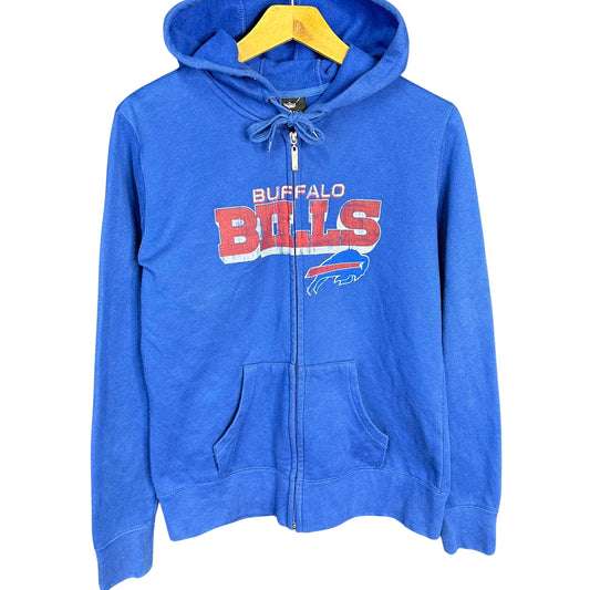 Vintage Buffalo Bills Full Zip Hoodie Sweatshirt Size Womens Medium