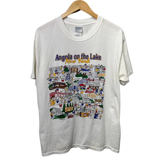 Vintage Angola On The Lake Mickey Ratts Shirt Large