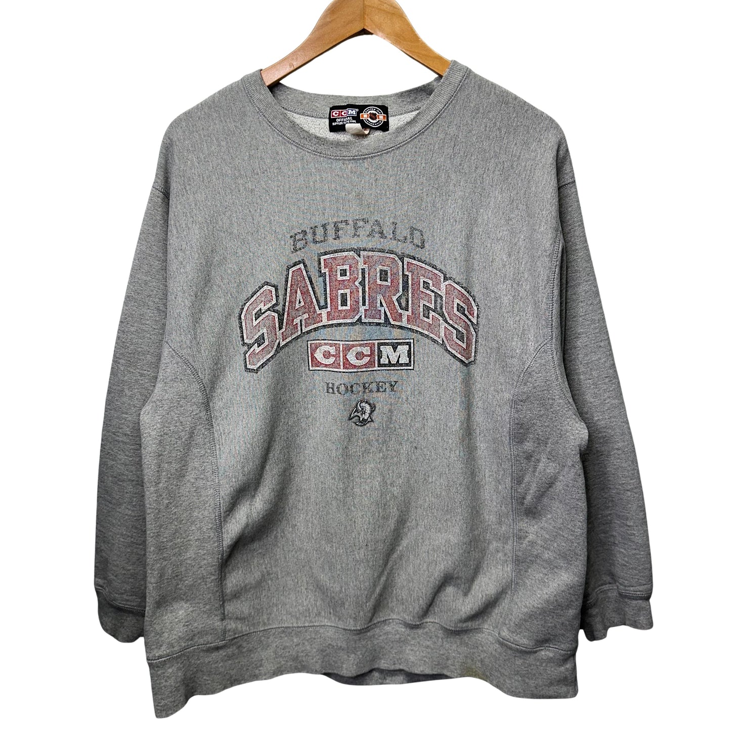 Vintage Buffalo Sabres Goathead Crewneck Sweatshirt XL