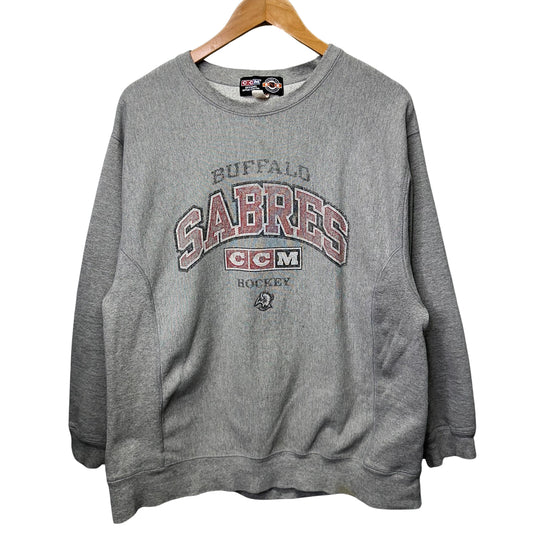 Vintage Buffalo Sabres Goathead Crewneck Sweatshirt XL