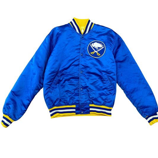 Vintage Buffalo Sabres Satin Bomber Jacket Large