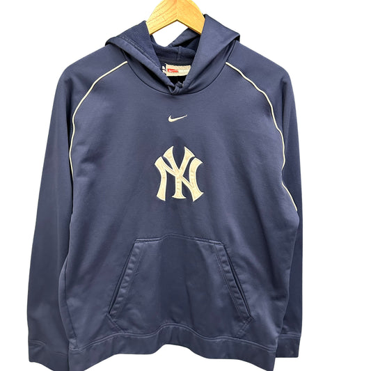 Vintage New York Yankees Center Swoosh Hoodie Sweatshirt Large