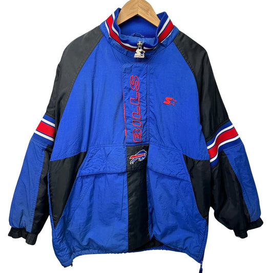 Vintage Buffalo Bills Starter Pullover Puffer Jacket Medium