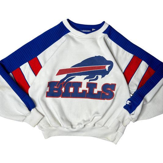 Vintage Buffalo Bills Starter Color Block Crewneck Sweatshirt Large