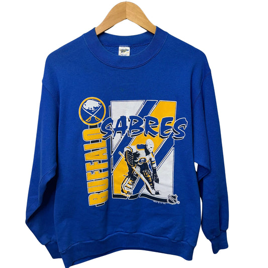 Vintage Buffalo Sabres 1989 Goalie Crewneck Sweatshirt Small-Medium