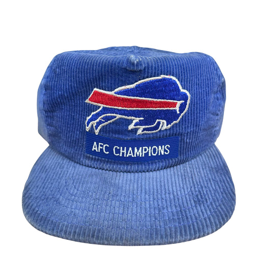 Vintage Buffalo Bills AFC Champs Corduroy SnapBack Hat