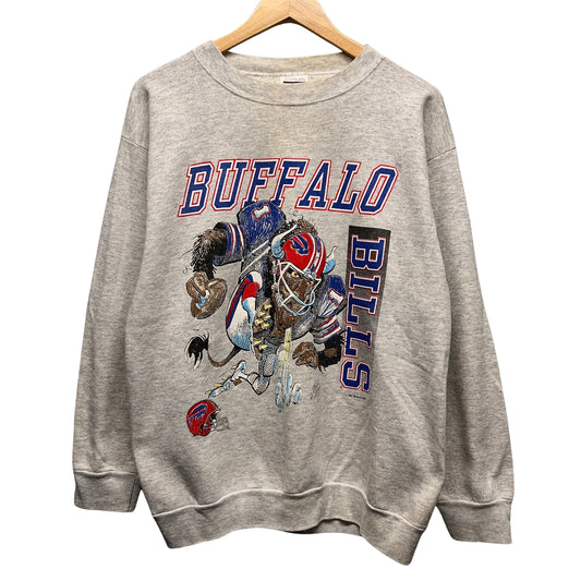 Vintage Buffalo Bills Jack Davis Cartoon Crewneck Sweatshirt Large