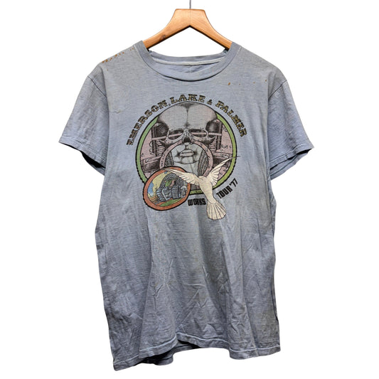 Vintage Emerson Lake & Palmer 1977 World Tour Shirt Small