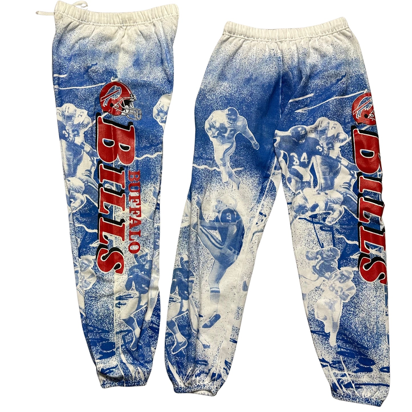 Vintage Buffalo Bills Allover Print Sweatpants Medium