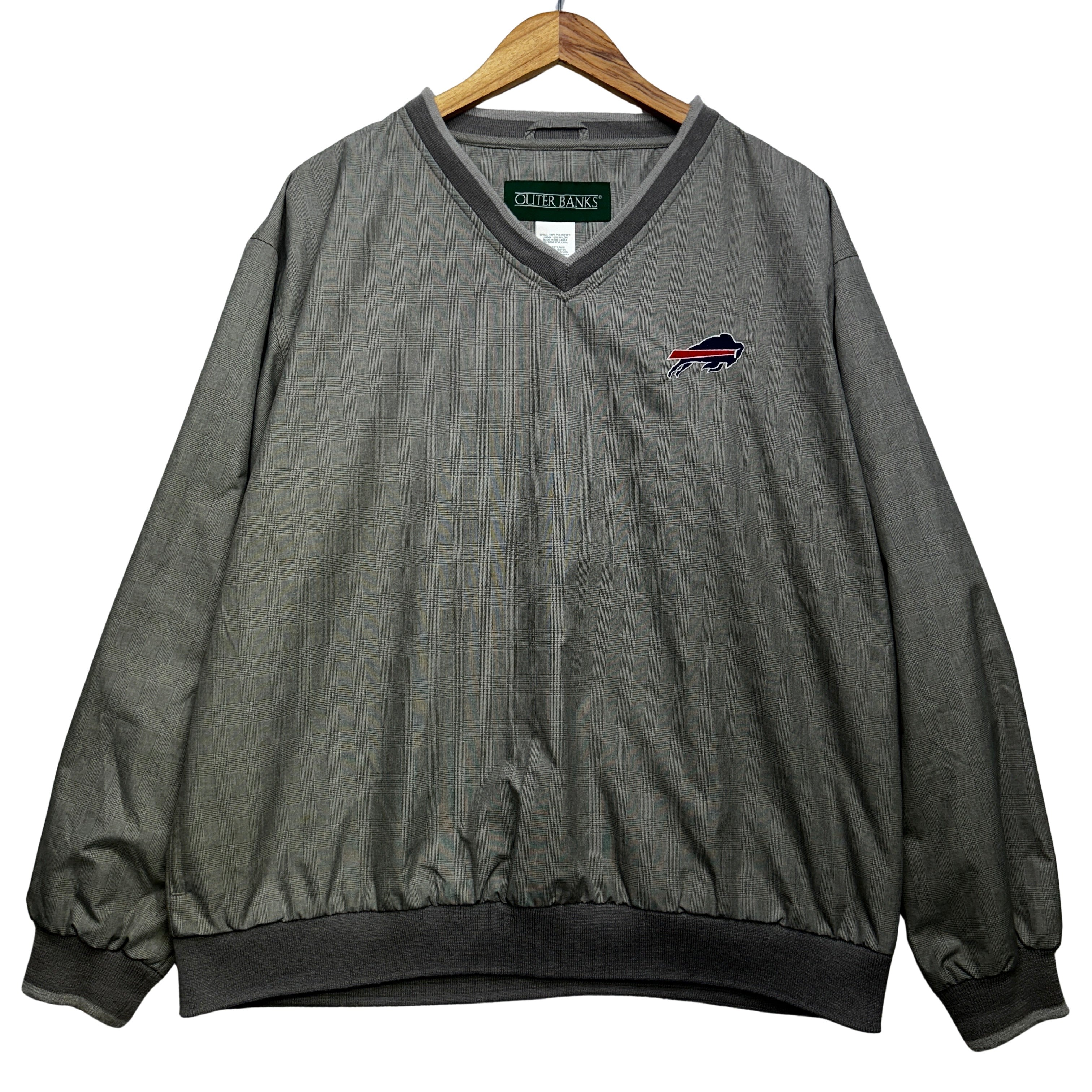 Vintage Buffalo Bills Plaid Pullover Windbreaker Jacket Large