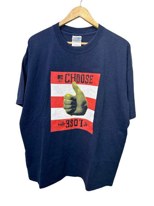 Vintage 2000 MTV Choose or Lose Vote Shirt XL