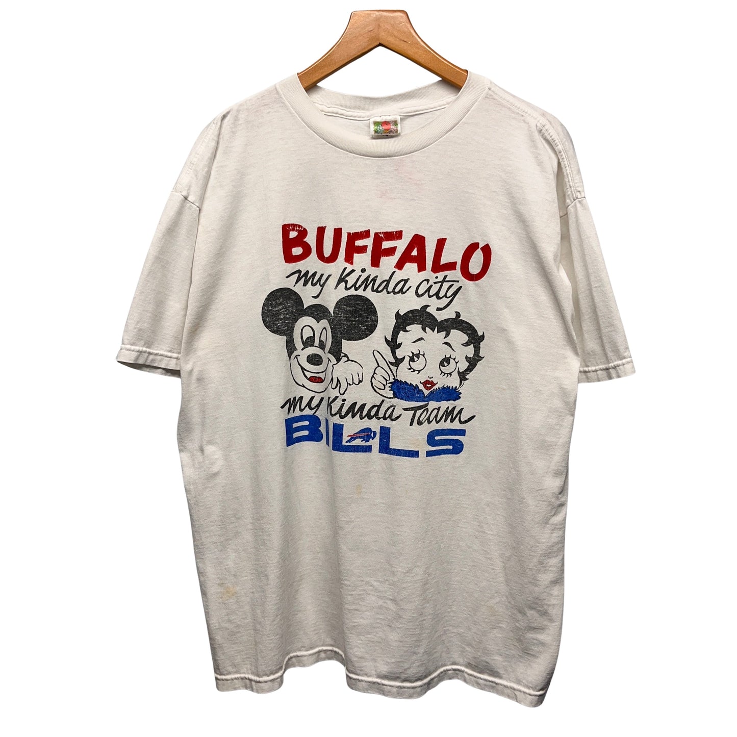 Vintage Buffalo Bills Mickey Mouse Betty Boop Shirt Large