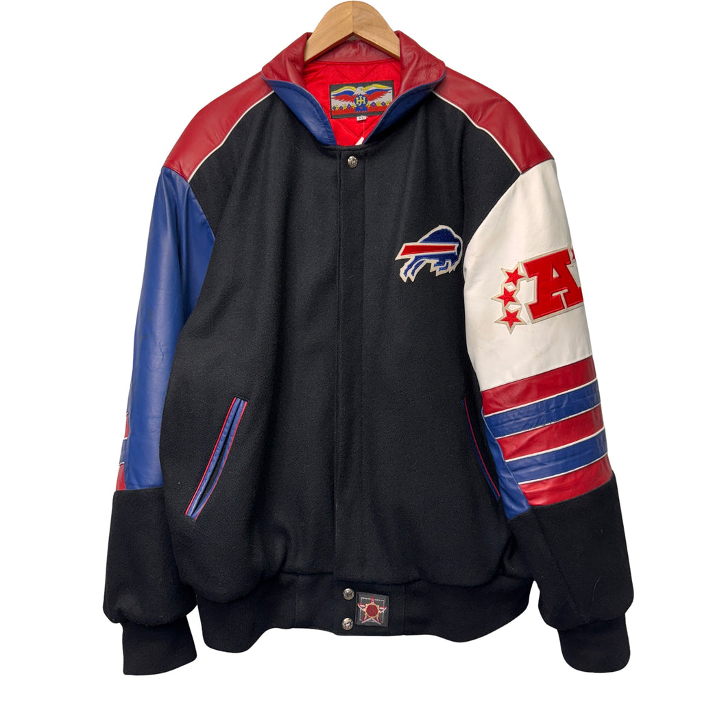 Vintage Buffalo Bills Jeff Hamilton Leather & Wool Varisty Jacket XL
