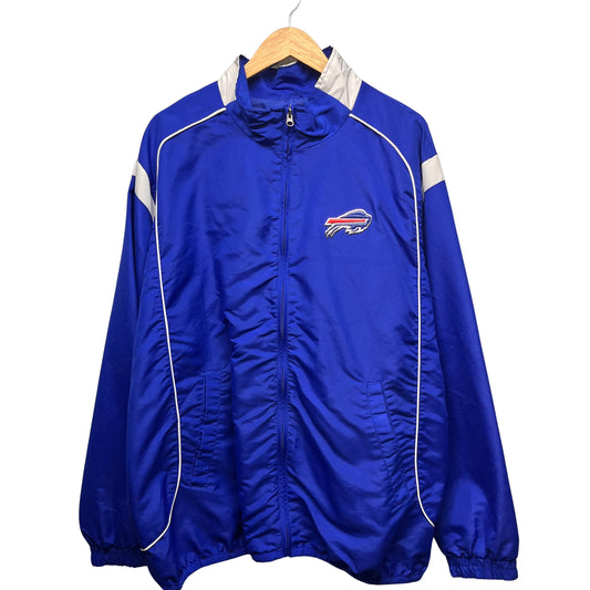 Vintage Buffalo Bills Zip Up Windbreaker Jacket XXL