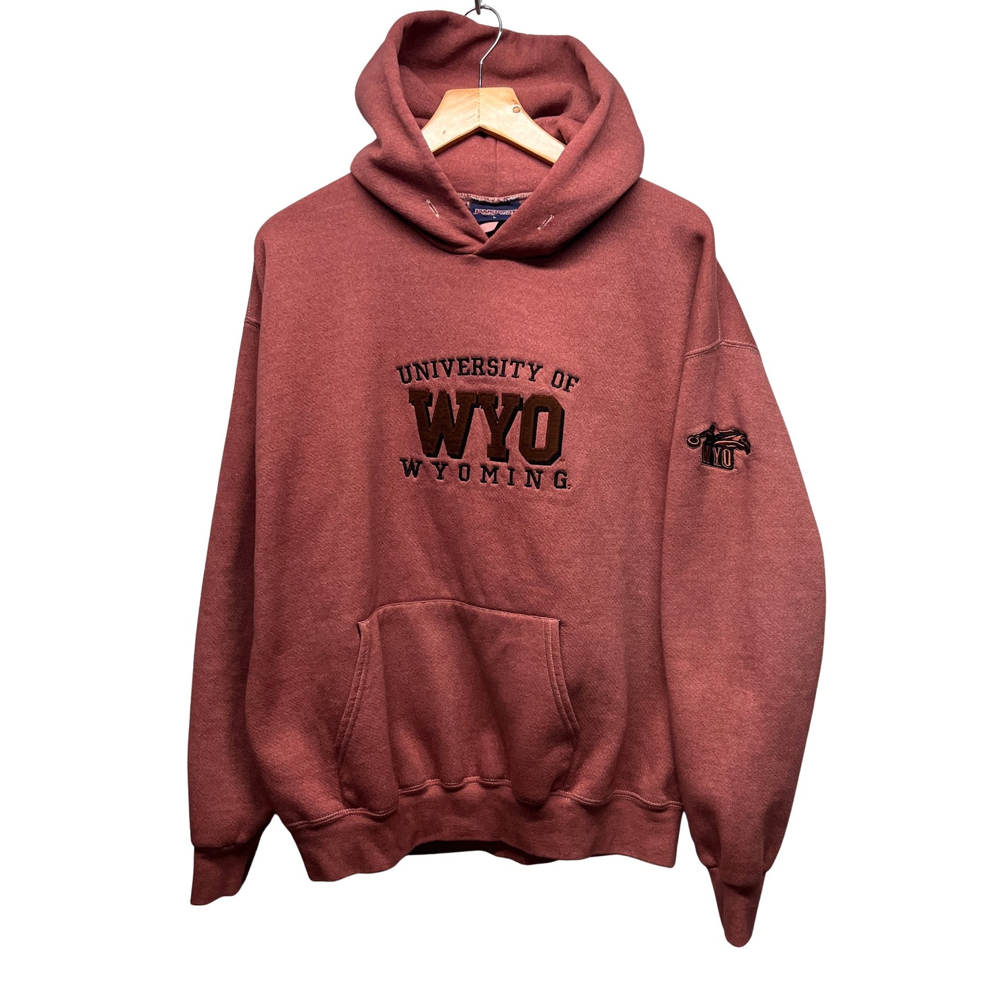 Vintage Wyoming Cowboys Overdyed Hoodie Sweatshirt XL