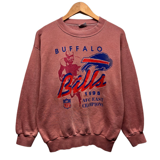 Vintage Buffalo Bills Overdyed 1995 AFC East Champions Crewneck Sweatshirt Large