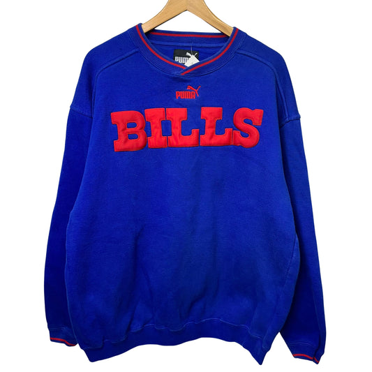 Vintage Buffalo Bills Embroidered Crewneck Sweatshirt Large