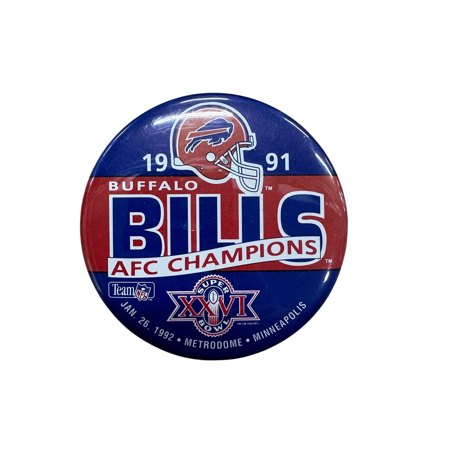 Vintage Buffalo Bills 1991 Large Pin