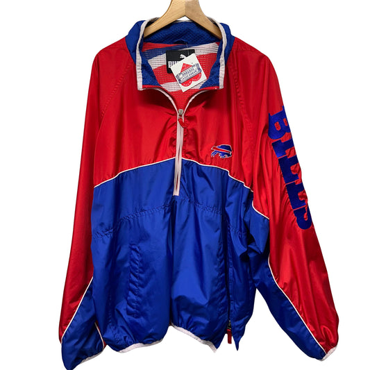 Vintage Buffalo Bills Pullover Windbreaker Jacket XL