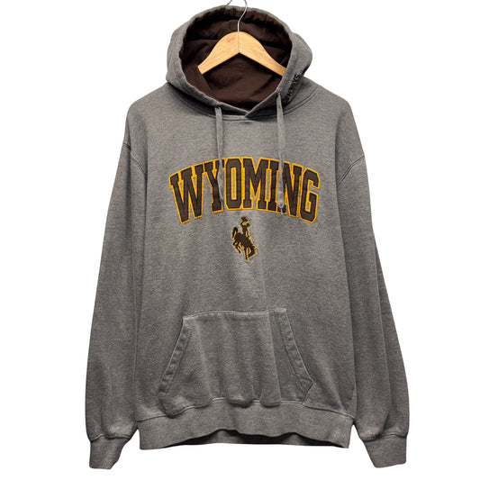 Vintage Wyoming Cowboys Hoodie Sweatshirt XL