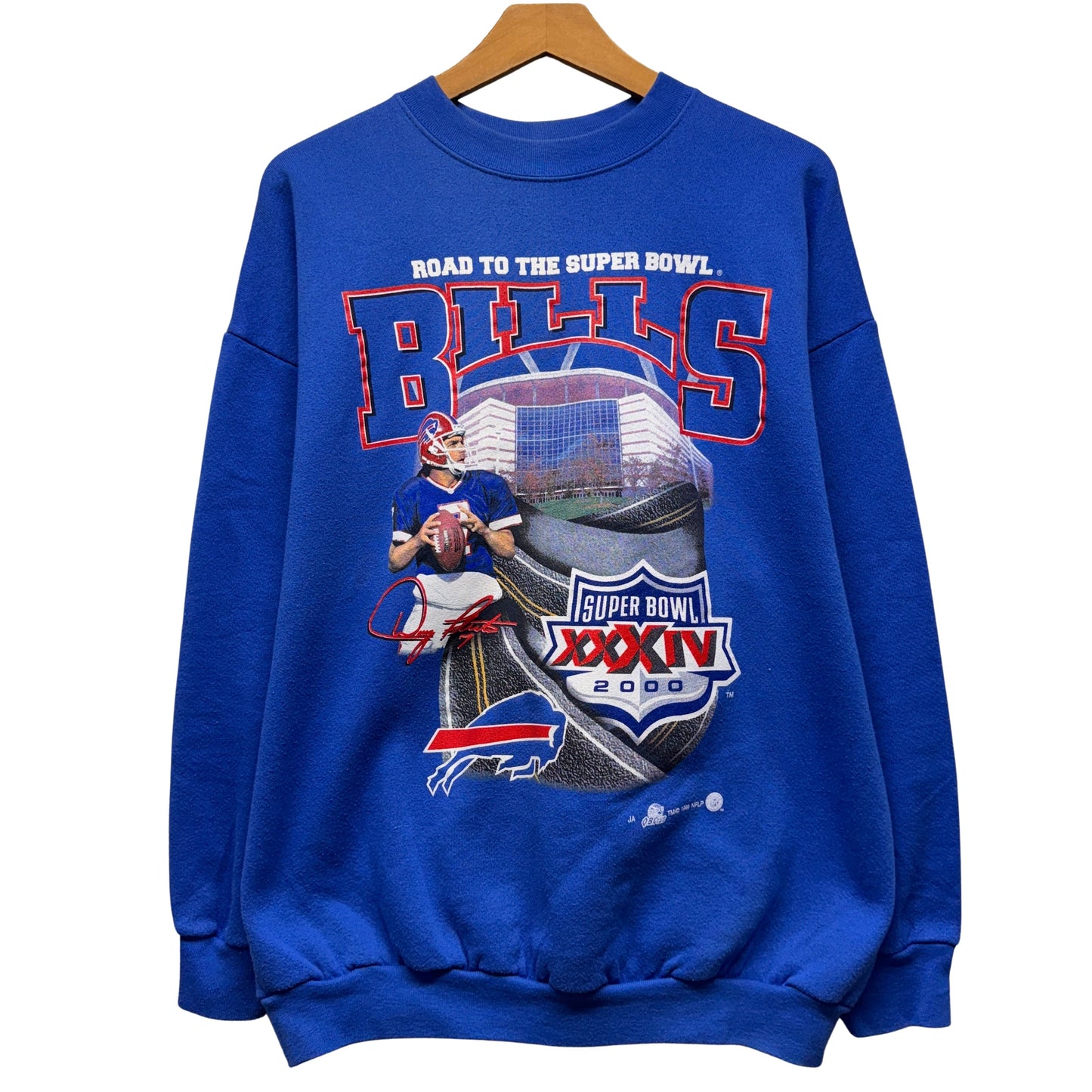 Vintage Buffalo Bills Road to Super Bowl 2000 Crewneck Sweatshirt XL