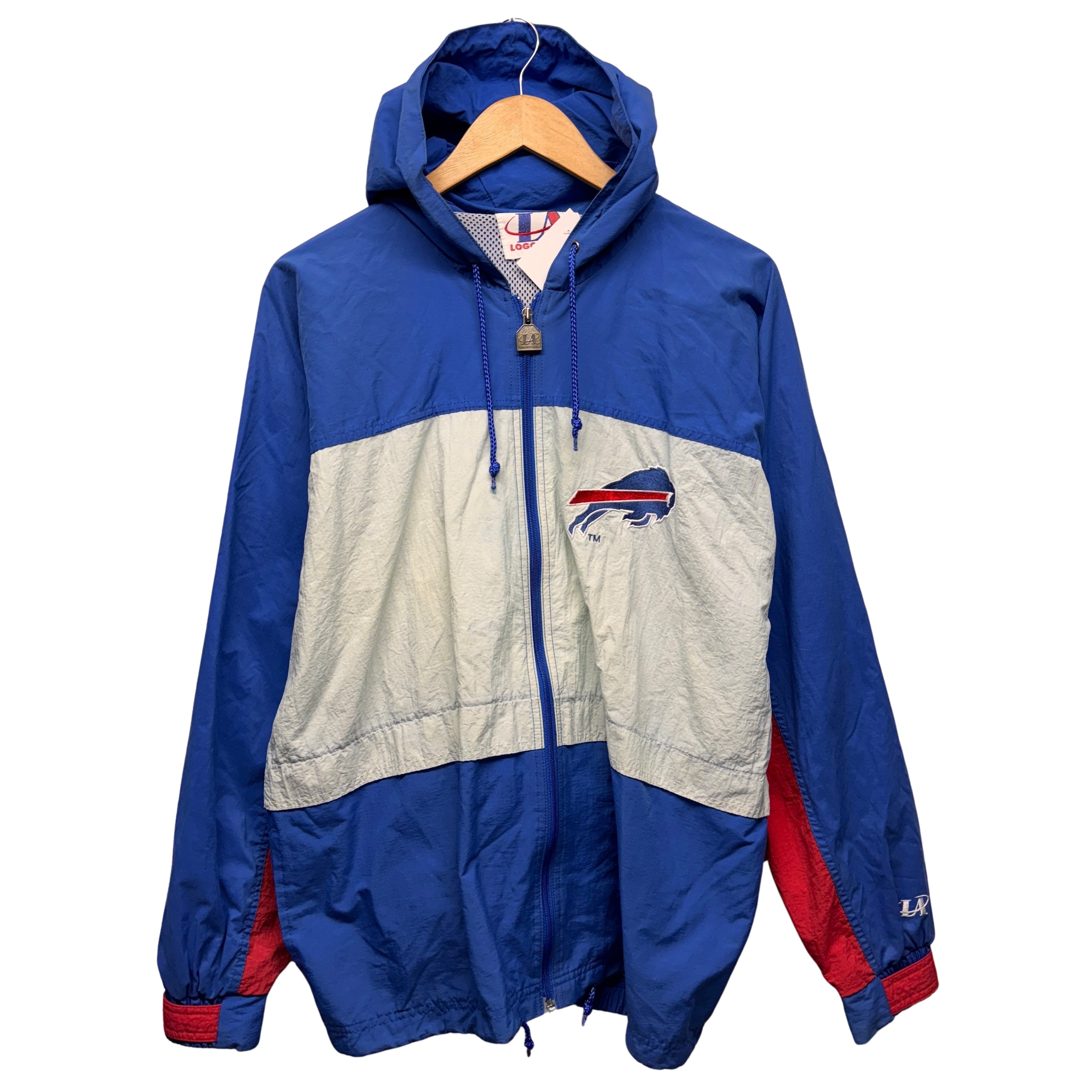 Vintage Buffalo Bills Zip Up Windbreaker Jacket Medium/Large