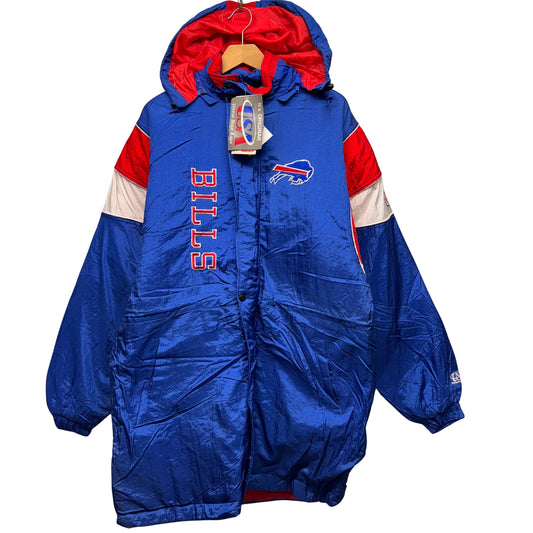 Vintage Buffalo Bills Deadstock Puffer Parka Jacket Large