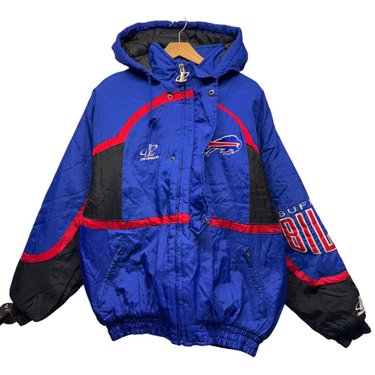 Vintage Buffalo Bills Logo Athletic Puffer Jacket Large