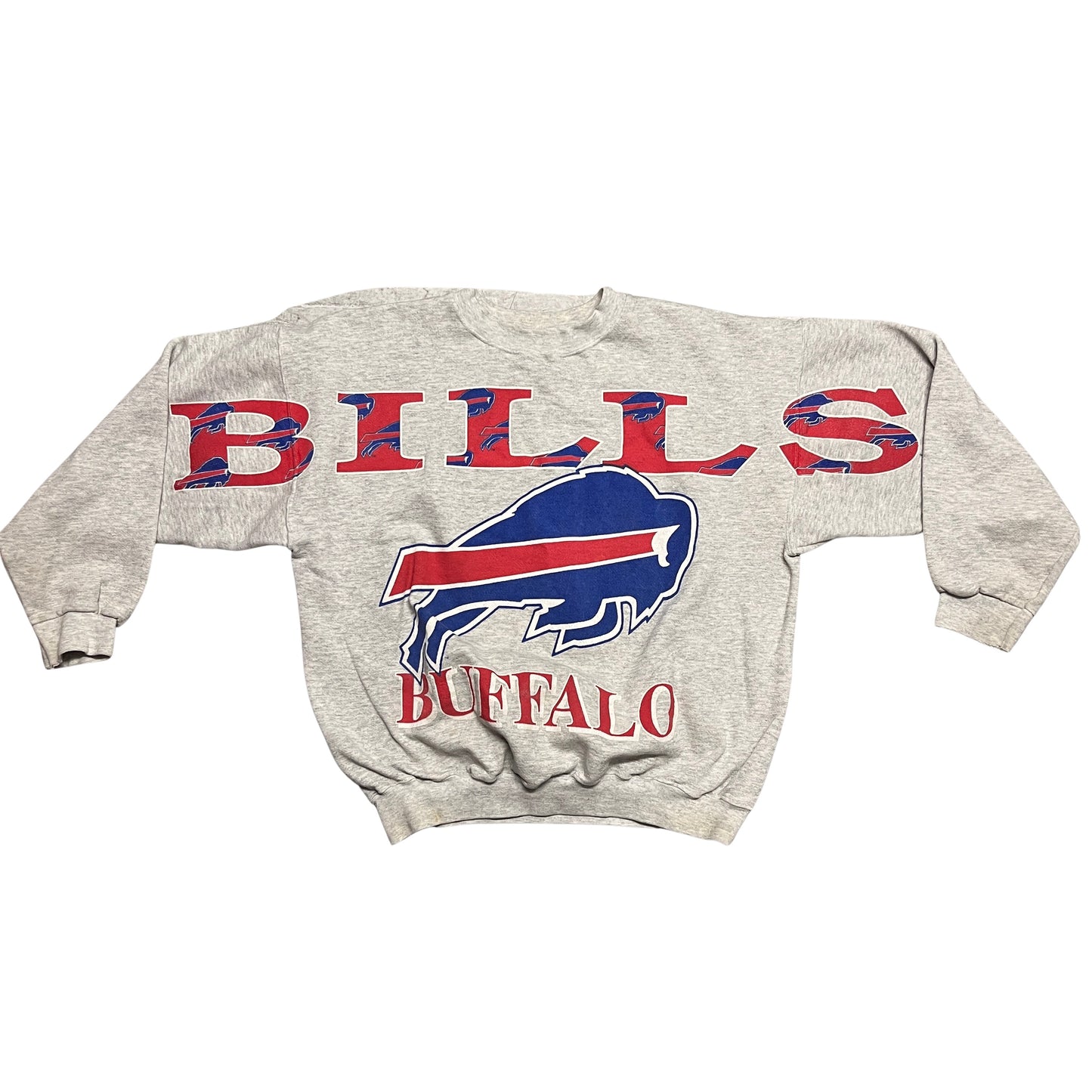 Vintage Buffalo Bills Cross Script Crewneck Sweatshirt Large