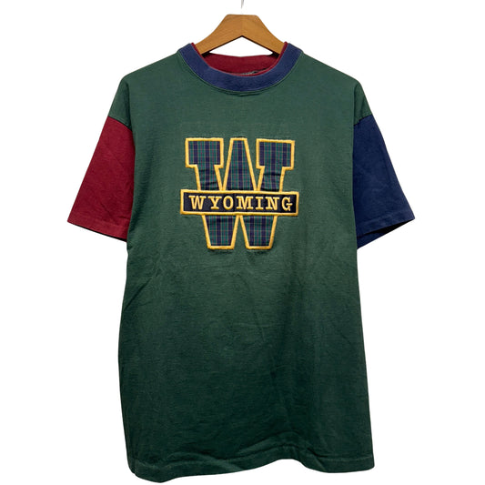Vintage University of Wyoming Colorblock Shirt Large