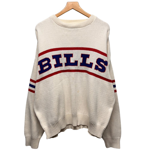 Vintage Buffalo Bills Knit Mare Levy Style Sweater Sweatshirt XL