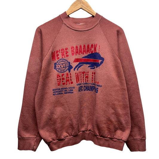 Vintage Buffalo Bills Overdyed We’re Back 1994 Super Bowl Crewneck Sweatshirt Large