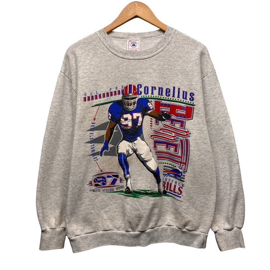 Vintage Buffalo Bills Cornelius Bennett Crewneck Sweatshirt Large