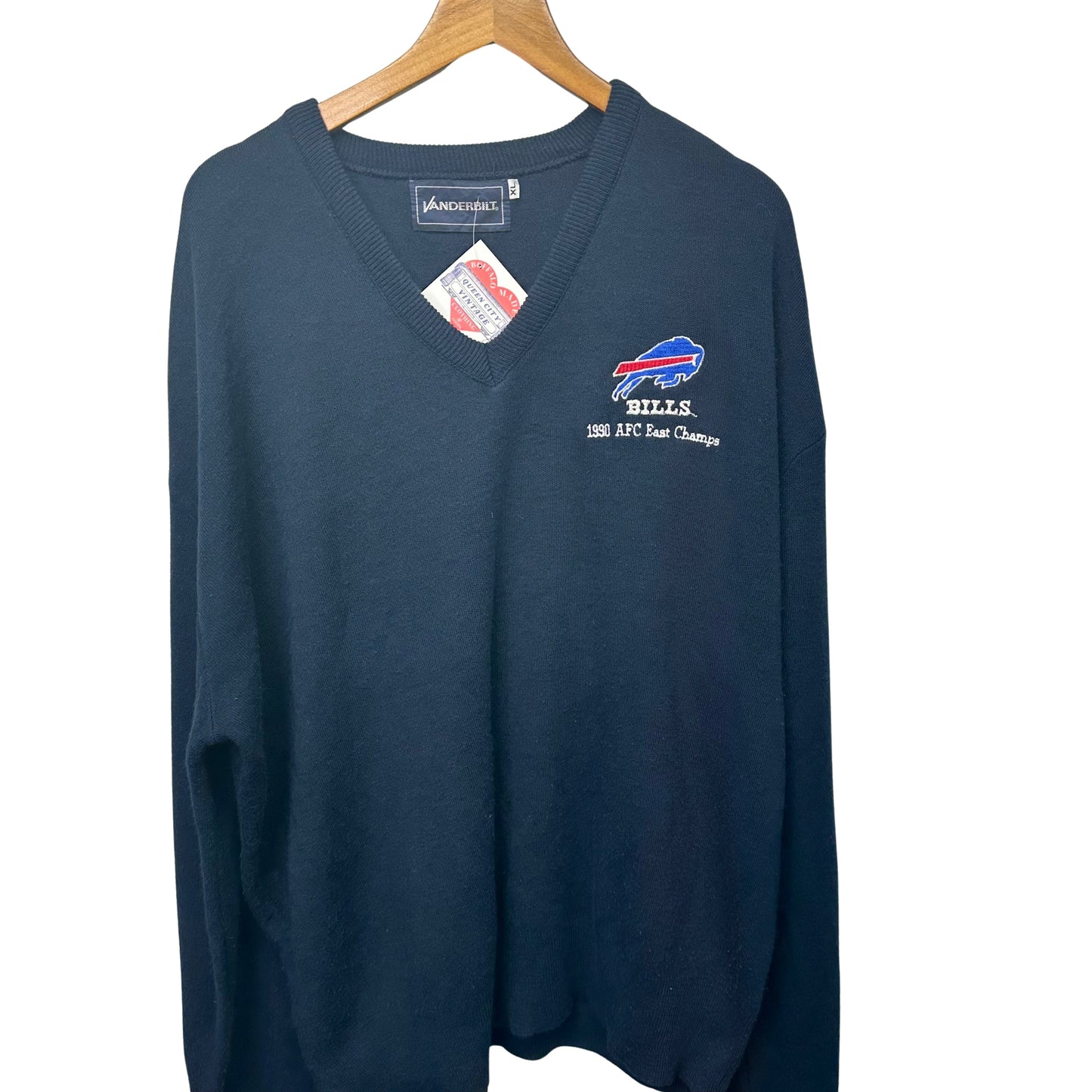 Vintage Buffalo Bills 1990 Division Champs Sweater Sweatshirt XL