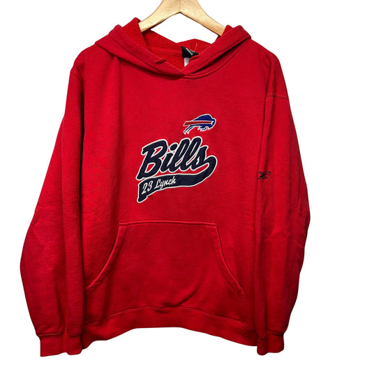Vintage Buffalo Bills Embroidered Marshawn Lynch Hoodie Sweatshirt XL