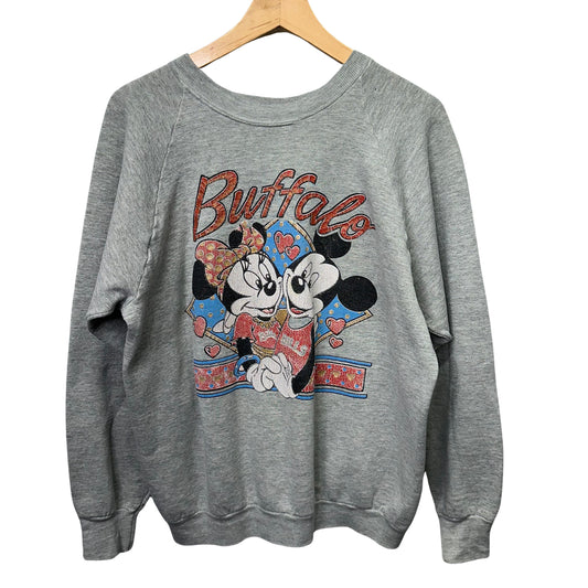 Vintage Buffalo Bills Disney Mickey & Minnie Mouse Crewneck Sweatshirt XL