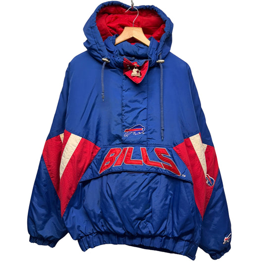 Vintage Buffalo Bills Starter Pullover Puffer Jacket Large