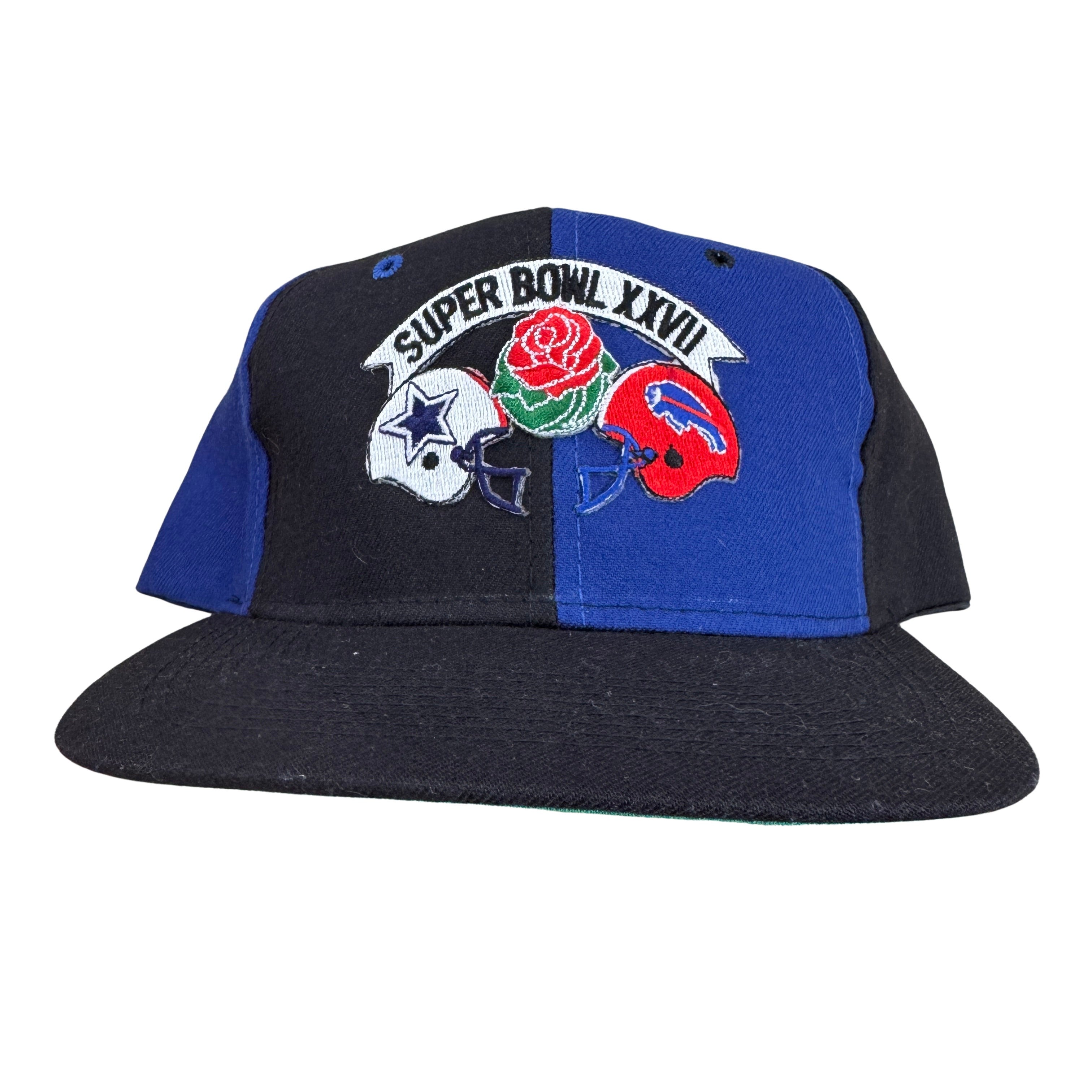 Vintage Buffalo Bills Super Bowl XXVII Color Block Snapback Hat
