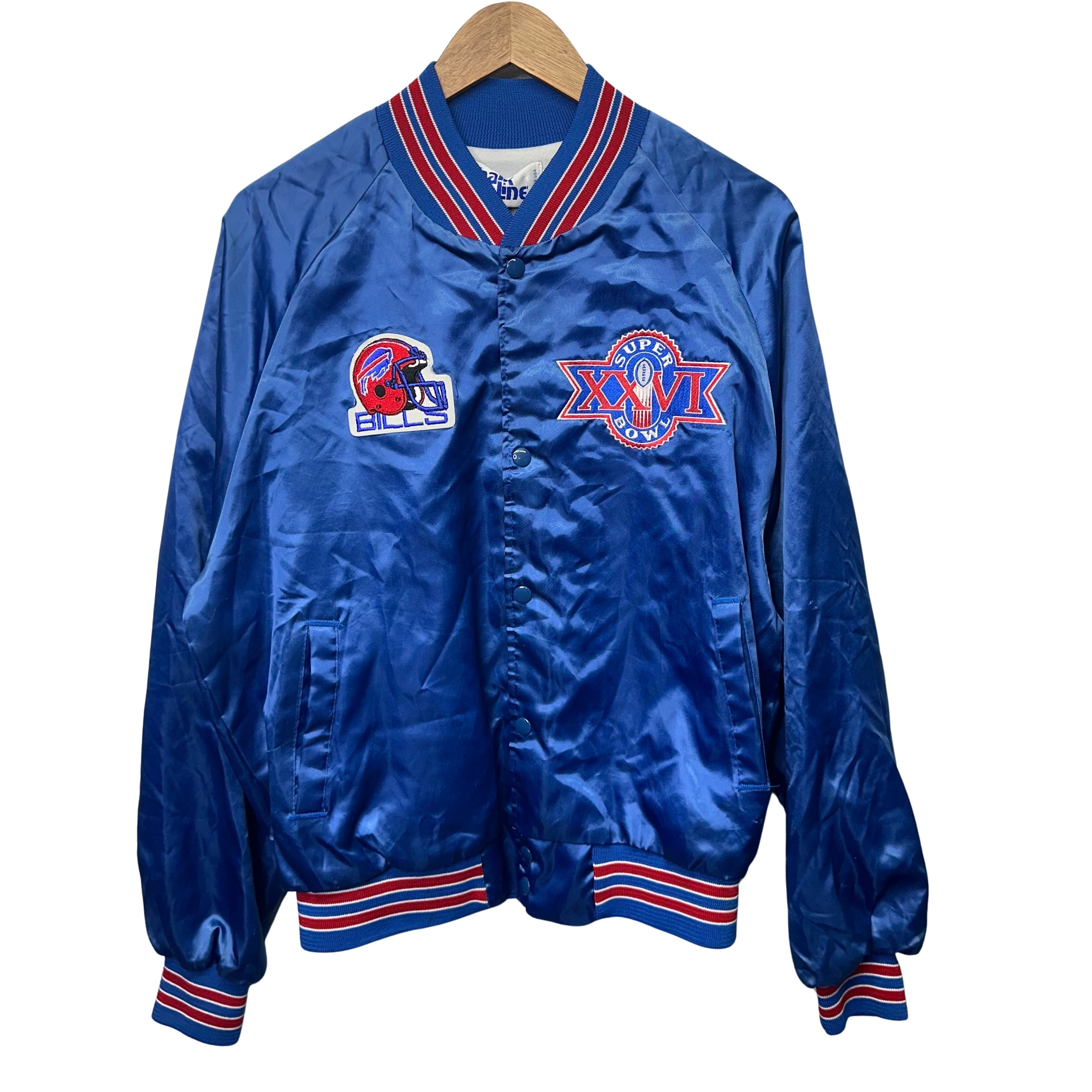 Vintage Buffalo Bills Super Bowl Satin Bomber Jacket Large
